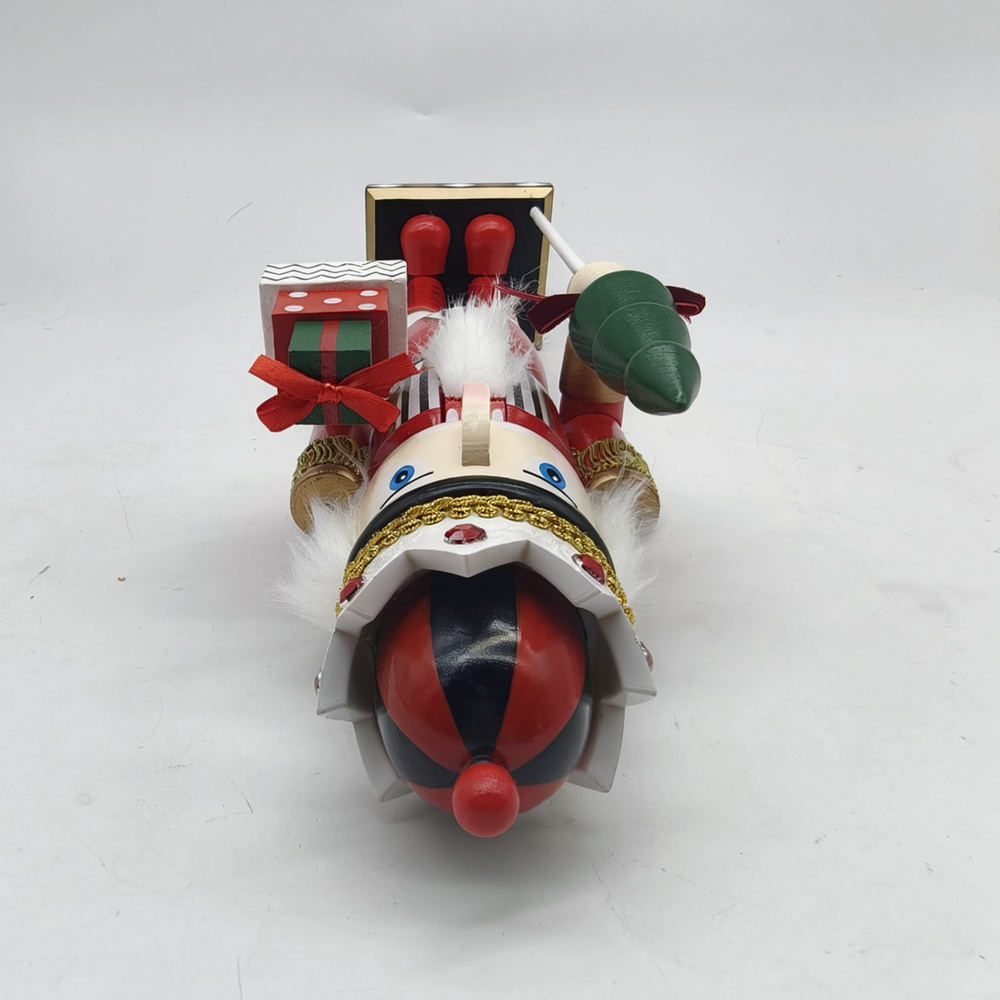 Nutcracker Figurine - ヨーロッパ風クリスマスカウントダウンカレンダー、木製のくるみ割り人形の置物、卓上オーナメント、ホリデーシーズンのインテリア