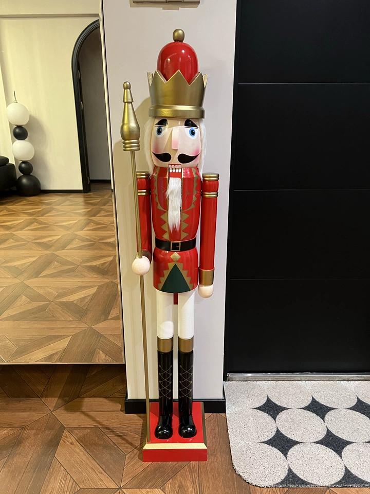 カフェ装飾オーナメント 120cm くるみ割り人形 ソルジャ - Nutcracker Figurine のレビューと価格