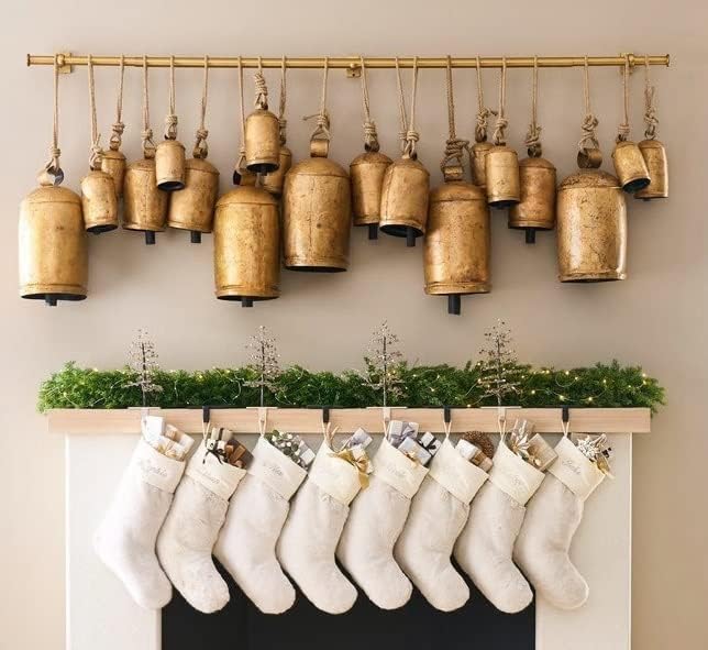 RW素朴な巨大クリスマスベル - 15個セット ヴィンテージ - Christmas Stocking Hanging のレビューと価格