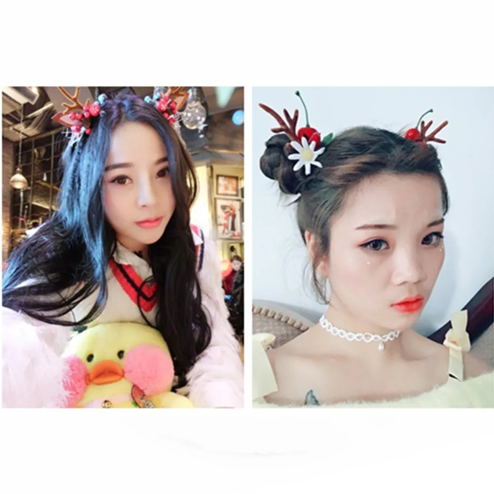 手作りブラウンシミュレーション鹿の角クリスマスデコレーション - Reindeer Antlers Headband のレビューと価格