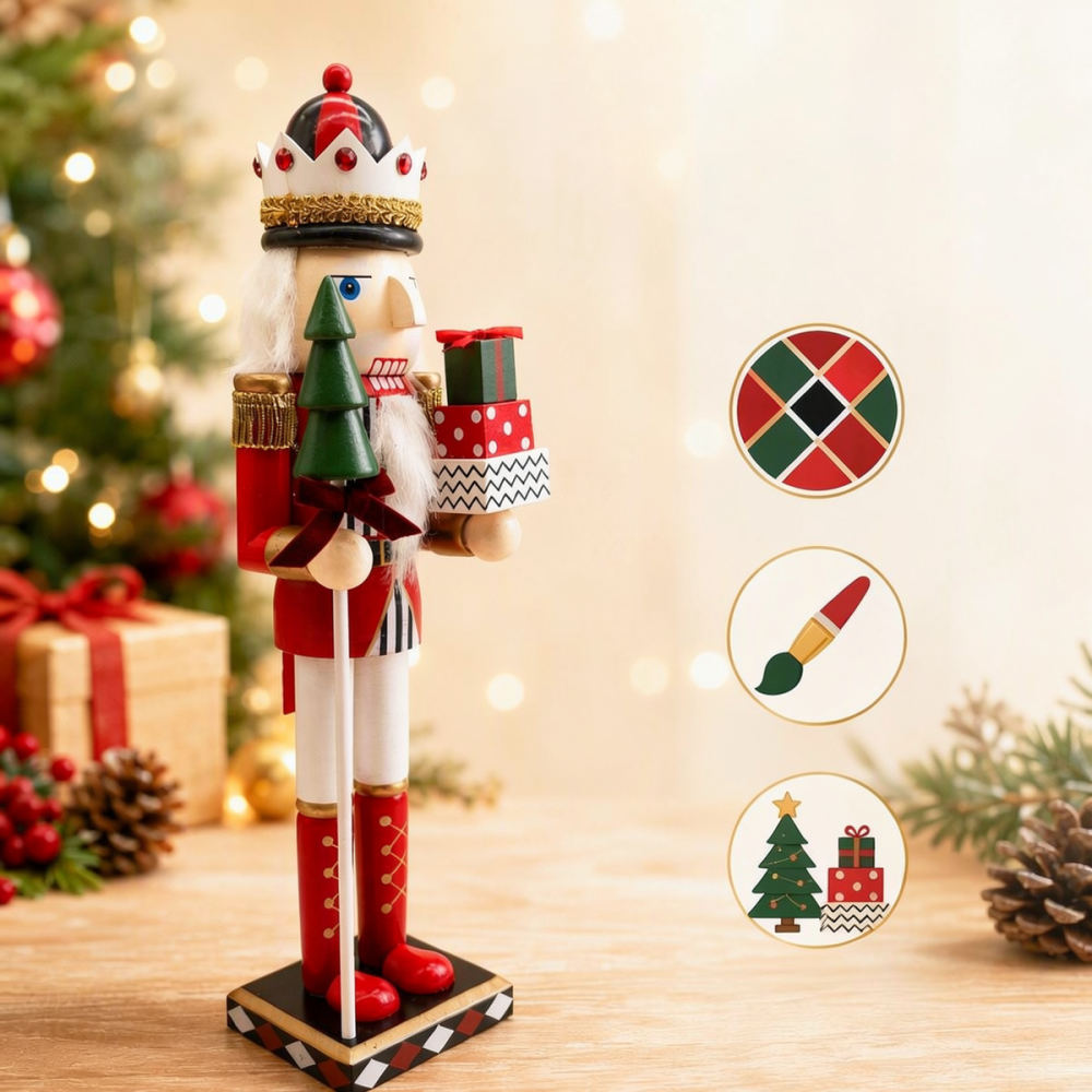 ヨーロッパ風クリスマスカウントダウンカレンダー、木製のくるみ - Nutcracker Figurine のレビューと価格