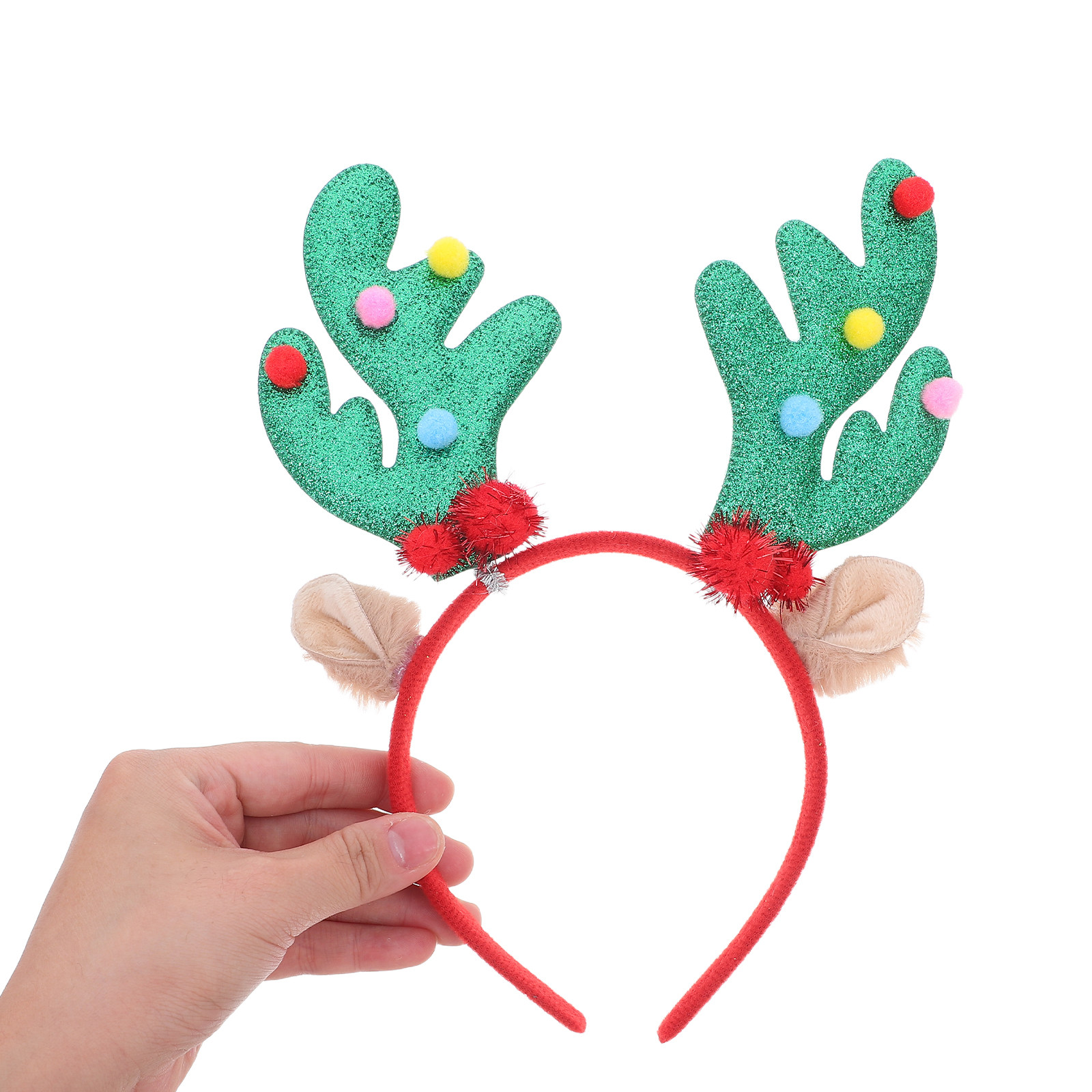 クリスマス用ヘッドバンド2個セット。トナカイの角が付いた、軽 - Reindeer Antlers Headband のレビューと価格