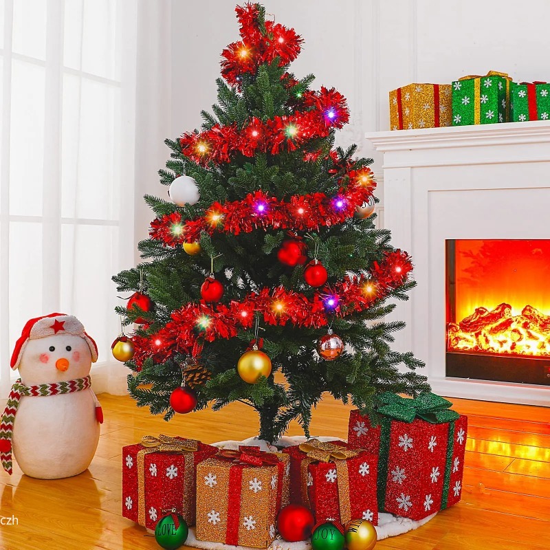 1個 5メートル クリスマスティンセルガーランド装飾品 耐久 - Tinsel Garland Decoration のレビューと価格